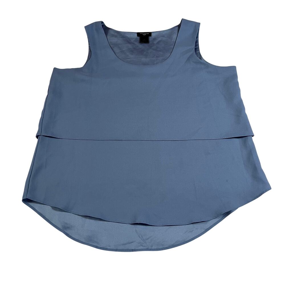 Ann Taylor Sleeveless Layered Blouse Size MP Lightweight Office Career Preppy